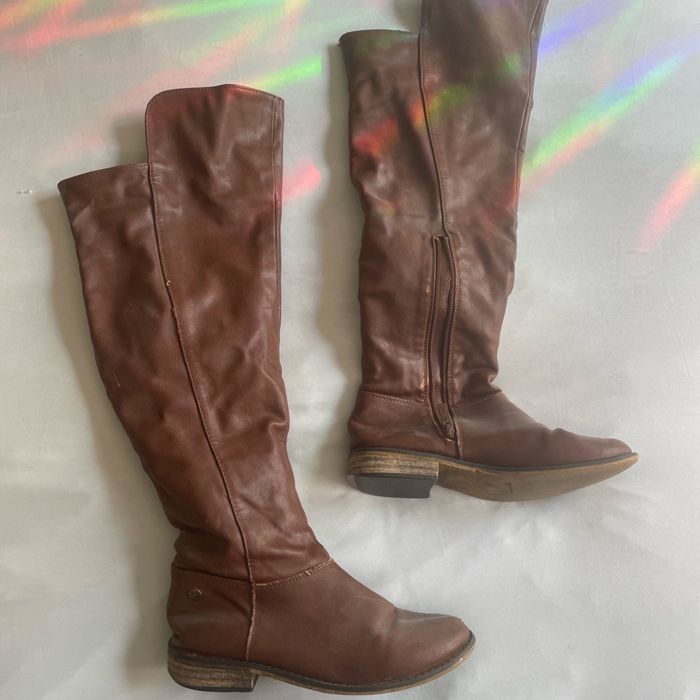 Over the Knee brown boots